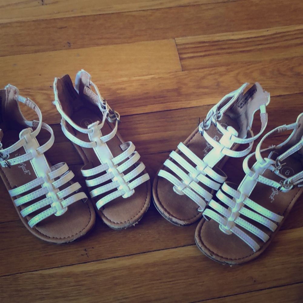 Twin Girls Sandals, GUC, a few scuff marks
